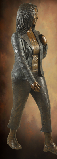 Contemporary lifesize bronze statue of Hispanic woman in monumental sculpture scene of Jesus and people, by Tom White, Christian Monumental Bronze Sculptor, placed at His Hands Church, Woodstock, GA - Atlanta area Christian sculptures, statue of Christ, Jesus welcomes children statues, Jesus Christ sculptures, statues of Jesus, Christ statues, Welcoming Christ, figurative sculptures of women, bronze statues of teenagers, bronze sculptures of women, figurative bronze hispanic woman sculpture