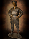Monumental life-size bronze statue, Medal of Honor recipient Pfc. Emory L. Bennett, Riverside Park in Cocoa, Florida, public war memorials, figurative bronze portrait sculptures of soldiers, military war memorial monuments, Korean war statues, Korean war memorial bronze sculptures, veteran memorials, coast guard statues, army soldier sculptures, air force soldier monuments, army soldier portrait bronzes, bronze monuments of marine soldiers, figurative portrait bronze memorials of military personnel, life-size bronze statue of a Gold Star Mom, public monumental heroic military bronze commissions, commission a sculpture of a soldier