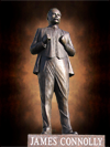 James Connolly, Irish Labor leader, lifesize monumental portrait bronze historical statue, Union Park, Chicago, monumental bronze sculpture of James Connolly for Irish American Labor Council of Chicago, figurative portrait commissions in bronze, custom commission bronze sculptures, public bronze monuments for parks