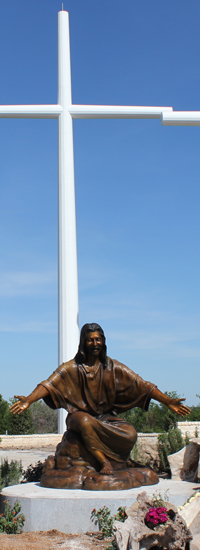 "Christ Our Rock" tabletop bronzes and life-size monumental statues of Jesus and children, Monumental bronze life-size statue of Jesus and children at Eura Augusta "Gus" Davidson & Stella Mae "Mings" Davidson Redemption Prayer Garden at the Coreyell Community Church, Gatesville, Texas, tabletop bronze sculptures of Jesus, Tom White, Christian Sculptor, Tannersville, Pennsylvania Our Lady of Victory Church, Davidson Memorial Prayer Garden Gatesville, TX, Christian sculptures, tabletop Biblical faith-based sculptures, statues of Christ, public monuments, statues of Jesus welcoming children, Jesus Christ sculptures, religious monumental bronze sculptures, liturgical statues, inspirational gifts, sculptures Jesus in the garden of Gethsemane, bronze communion sculptures, wash disciples feet sculpture scene, Lifesize bronze sculpture of Jesus, monumental bronze sculptures for churches, Christian schools and colleges, Christian Artist, figurative bronze portrait sculptures
