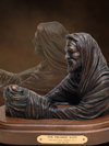 "Promise Kept", Tabletop bronze sculpture, Abraham & Isaac, Biblical statue of Abraham's faith and Isaac, religious bronze statues, Christian gifts, Christian artist Tom White, liturgical statues in bronze, monumental church art, sculptures of Old Testament characters, life-size statues of Jesus, monumental bronze sculptures of Christ and children, Christian school art sculptures, Catholic statues in bronze, protestant bronze Christian sculptures