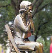 Gold Star Mom monumental bronze, Brazoria County Ring of Honor, Angleton, Texas Gold Star Mom lifesize bronze monumental bronze sculpture, statue of Gold Star Mom by Tom White, public bronze commission sculptor, Brazoria County Ring of Honor veterans memorial bronze statue, military sculpture memorial, war memorials in bronze, soldier statues, family portrait bronze commissions, commission a sculpture
